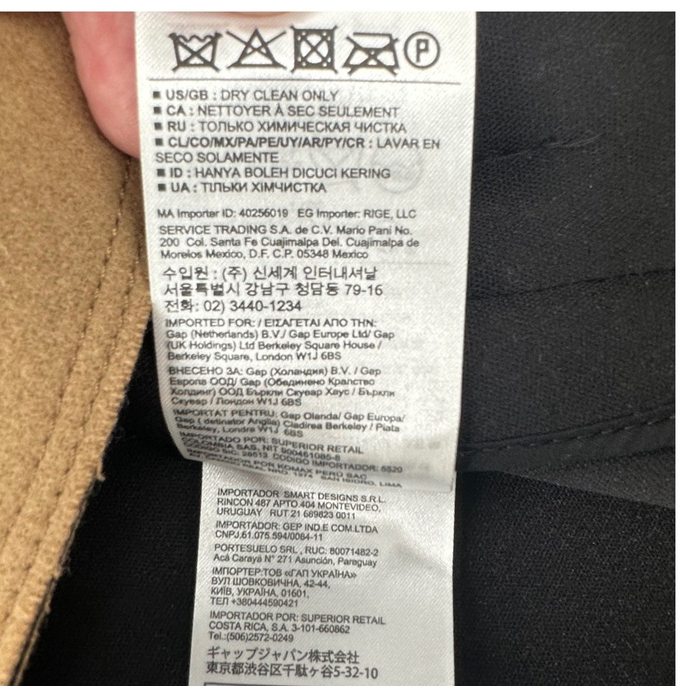 GAP Wool Blend Coat Womens MT Camel Brown Boxy Oversized Minimalist Academia - Picture 4 of 8